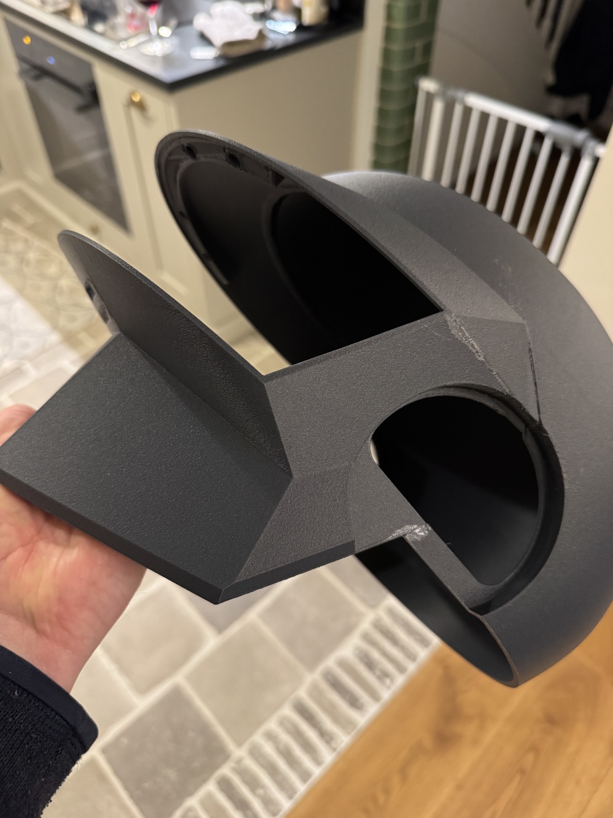 Side profile of the assembled shell