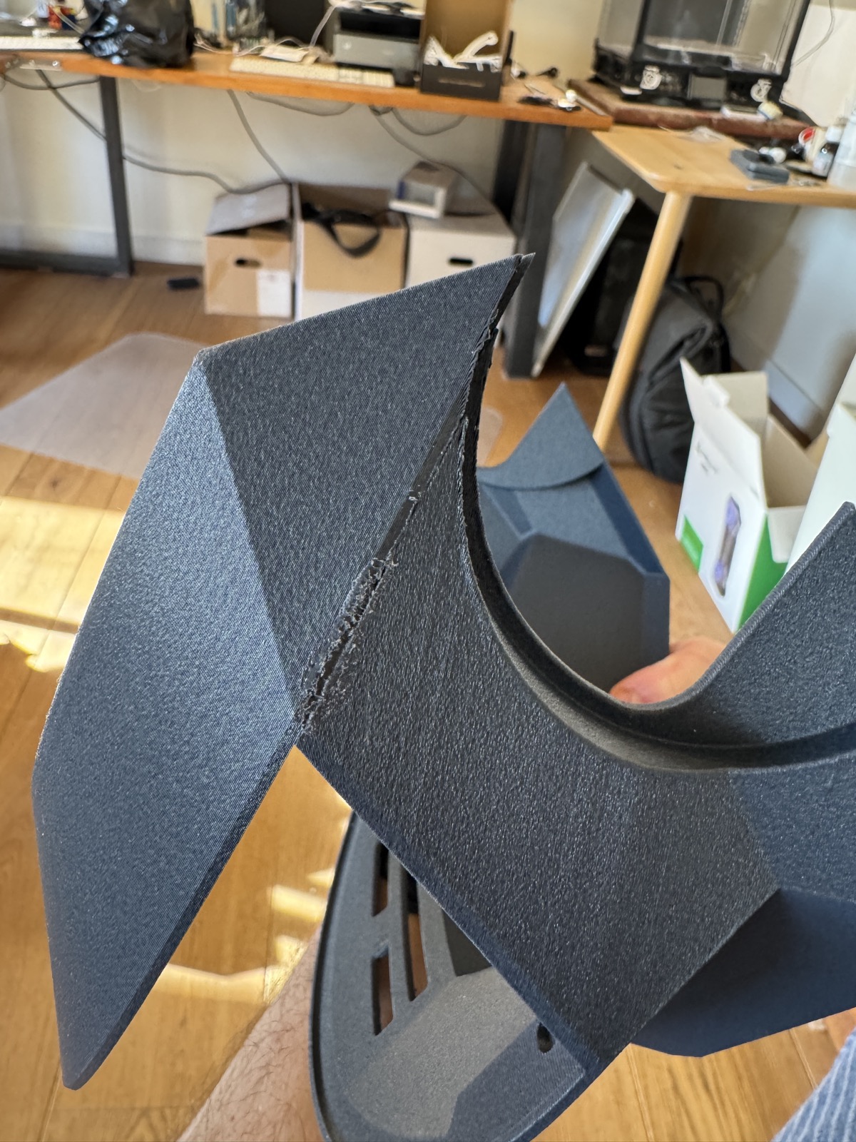 Detail of the visor area