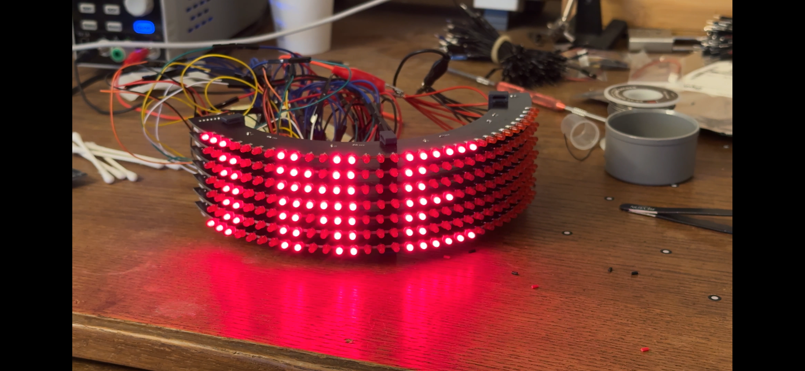 Fully assembled 8-board matrix